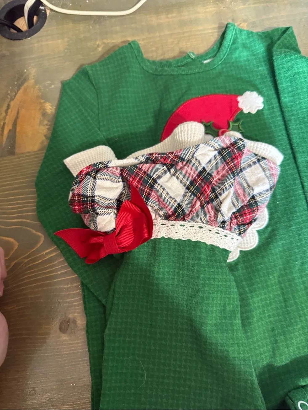 Ricrac and Ruffles Santa Romper size 24 M